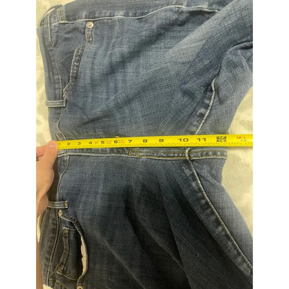 Levis Classic Straight Jeans Womens 16W Dark Wash Blue Stretch Denim Pants